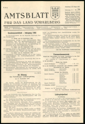 Amtsblatt für das Land Vorarlberg 19620929 Seite: 1