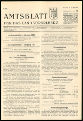 Amtsblatt für das Land Vorarlberg 19621027 Seite: 1