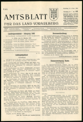 Amtsblatt für das Land Vorarlberg 19621103 Seite: 1