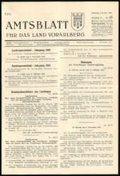 Amtsblatt für das Land Vorarlberg 19621110 Seite: 1