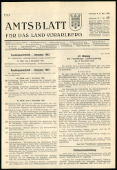 Amtsblatt für das Land Vorarlberg