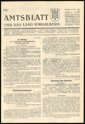 Amtsblatt für das Land Vorarlberg 19621124 Seite: 1