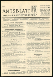 Amtsblatt für das Land Vorarlberg 19621201 Seite: 1