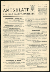 Amtsblatt für das Land Vorarlberg 19621229 Seite: 1