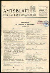 Amtsblatt für das Land Vorarlberg 1962bl01 Seite: 1