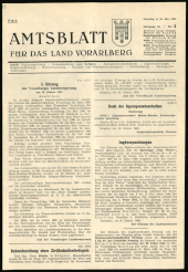 Amtsblatt für das Land Vorarlberg