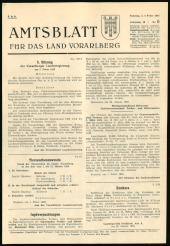 Amtsblatt für das Land Vorarlberg 19630209 Seite: 1