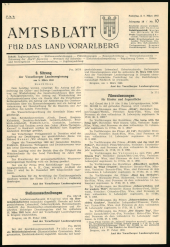 Amtsblatt für das Land Vorarlberg 19630309 Seite: 1