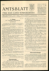 Amtsblatt für das Land Vorarlberg 19630323 Seite: 1