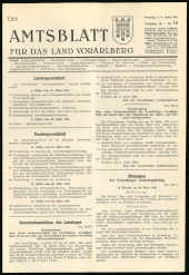 Amtsblatt für das Land Vorarlberg 19630406 Seite: 1