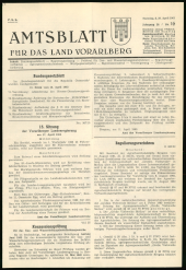 Amtsblatt für das Land Vorarlberg 19630420 Seite: 1