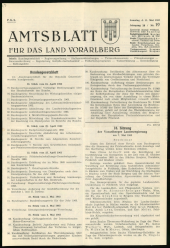 Amtsblatt für das Land Vorarlberg