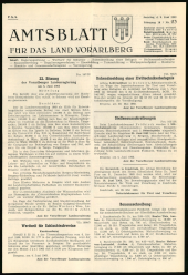 Amtsblatt für das Land Vorarlberg