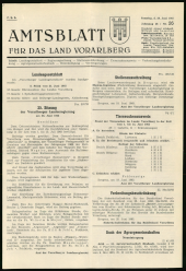 Amtsblatt für das Land Vorarlberg 19630629 Seite: 1