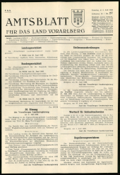 Amtsblatt für das Land Vorarlberg 19630706 Seite: 1