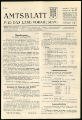 Amtsblatt für das Land Vorarlberg 19630907 Seite: 1