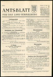 Amtsblatt für das Land Vorarlberg