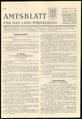 Amtsblatt für das Land Vorarlberg