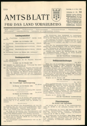 Amtsblatt für das Land Vorarlberg 19631102 Seite: 1