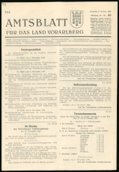 Amtsblatt für das Land Vorarlberg