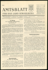 Amtsblatt für das Land Vorarlberg 19631123 Seite: 1