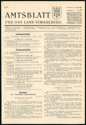 Amtsblatt für das Land Vorarlberg