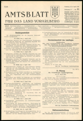 Amtsblatt für das Land Vorarlberg