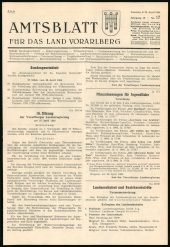 Amtsblatt für das Land Vorarlberg 19640425 Seite: 1