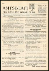 Amtsblatt für das Land Vorarlberg