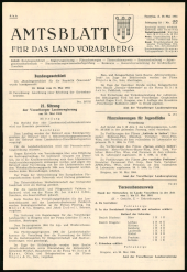 Amtsblatt für das Land Vorarlberg