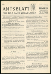 Amtsblatt für das Land Vorarlberg