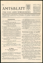 Amtsblatt für das Land Vorarlberg