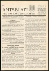 Amtsblatt für das Land Vorarlberg