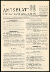 Amtsblatt für das Land Vorarlberg