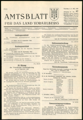 Amtsblatt für das Land Vorarlberg