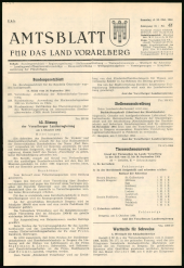 Amtsblatt für das Land Vorarlberg 19641010 Seite: 1