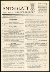 Amtsblatt für das Land Vorarlberg