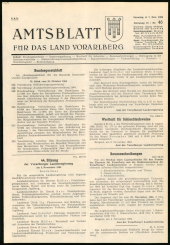 Amtsblatt für das Land Vorarlberg 19641107 Seite: 1