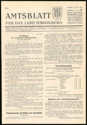 Amtsblatt für das Land Vorarlberg 19641114 Seite: 1