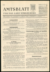 Amtsblatt für das Land Vorarlberg