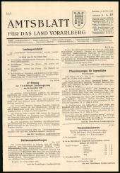 Amtsblatt für das Land Vorarlberg