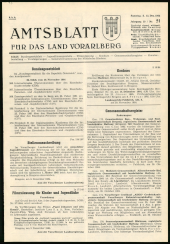 Amtsblatt für das Land Vorarlberg