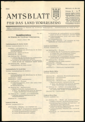 Amtsblatt für das Land Vorarlberg