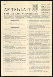 Amtsblatt für das Land Vorarlberg