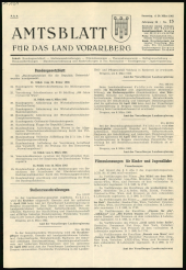 Amtsblatt für das Land Vorarlberg 19650320 Seite: 1