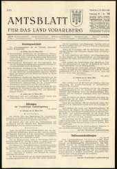 Amtsblatt für das Land Vorarlberg 19650327 Seite: 1