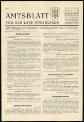 Amtsblatt für das Land Vorarlberg 19650424 Seite: 1