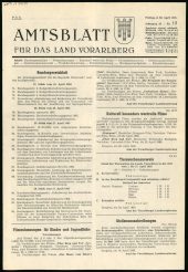 Amtsblatt für das Land Vorarlberg 19650430 Seite: 1