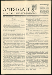 Amtsblatt für das Land Vorarlberg