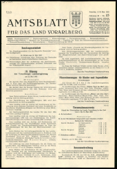 Amtsblatt für das Land Vorarlberg